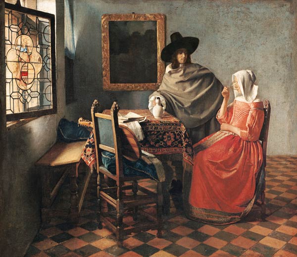 El Vaso de vino – Johannes Vermeer Cuadros populares Master Apollon