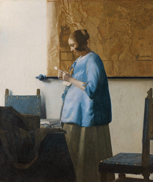 La mujer en azul leyendo una carta – Johannes Vermeer Johannes Vermeer Master Apollon