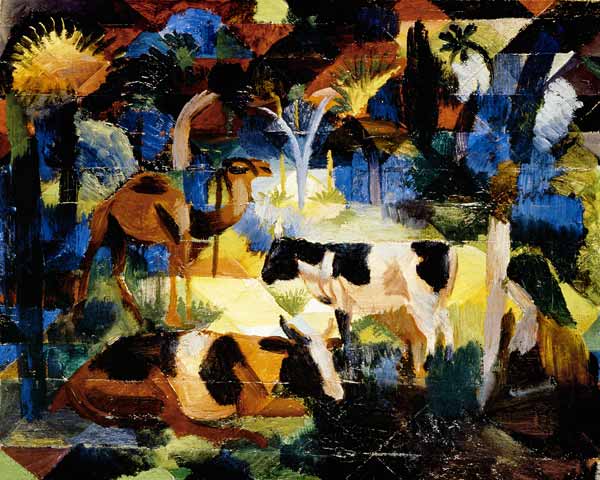 Paisaje con vacas y camellos – August Macke August Macke Master Apollon