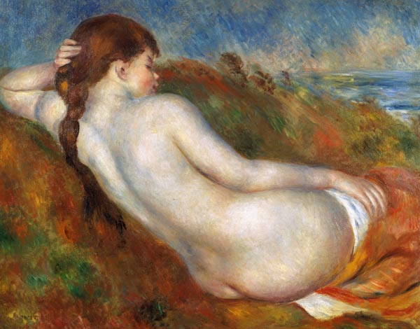 Chica desnuda, en la hierba de la duna – Pierre-Auguste Renoir Pierre-Auguste Renoir Master Apollon