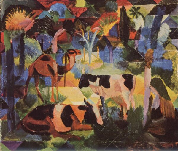 Paisaje con vacas y camellos – August Macke August Macke Master Apollon