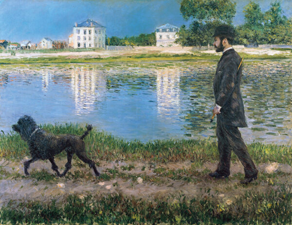 Richard Gallo y su perro en Petit Gennevilliers – Caillebotte Gustave Caillebotte Master Apollon