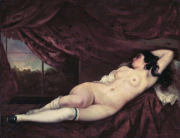 Mujer desnuda acostada – Gustave Courbet Cuadros populares Master Apollon