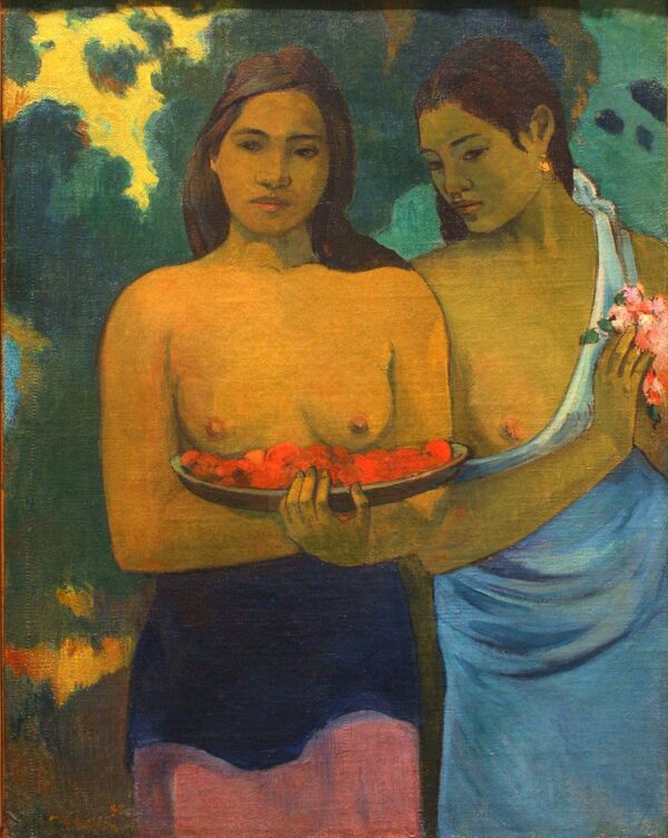 Los senos con flores rojas – Paul Gauguin Paul Gauguin Master Apollon