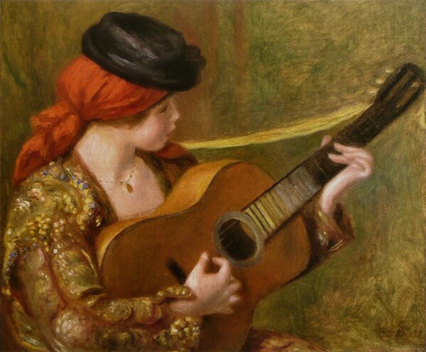 Chica con una guitarra – Pierre-Auguste Renoir Pierre-Auguste Renoir Master Apollon