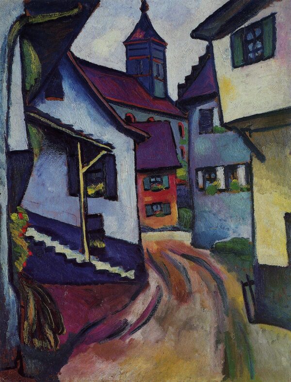 Calle con iglesia en Kandern – August Macke August Macke Master Apollon