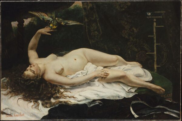 La mujer con el loro – Gustave Courbet Gustave Courbet Master Apollon