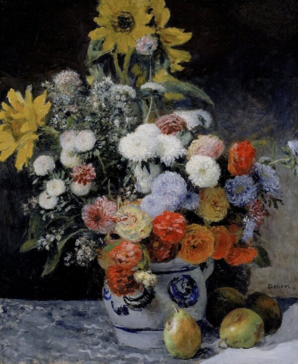 Flores mezcladas en una maceta de terracota – Pierre-Auguste Renoir Pierre-Auguste Renoir Master Apollon