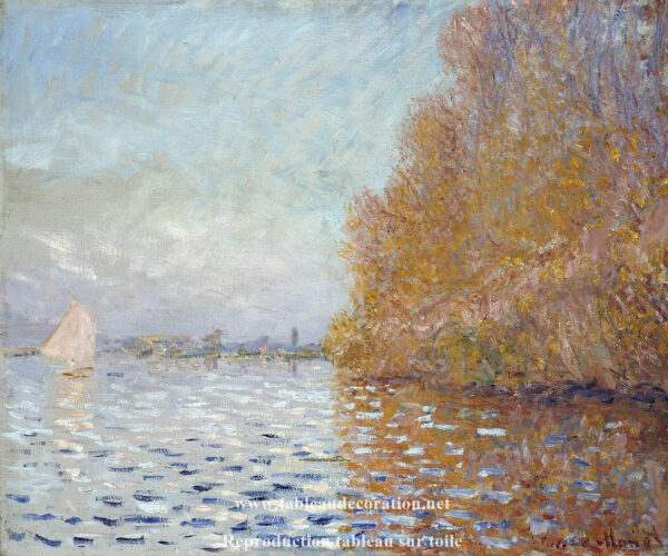 El estanque de Argenteuil con un velero – Cuadro de Monet Claude Monet Master Apollon