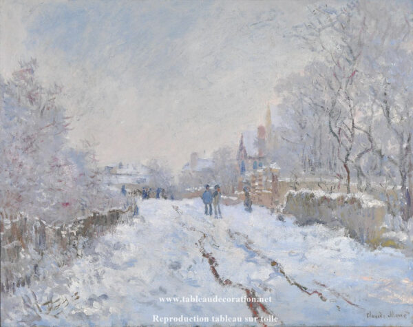 Calle bajo la nieve, Argenteuil – Cuadro de nieve de Monet Claude Monet Master Apollon