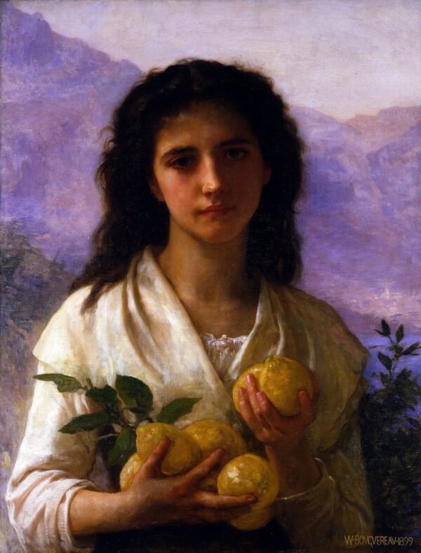 Niña sosteniendo limones – William Bouguereau William Bouguereau Master Apollon