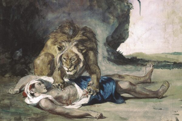 León sobre el cadáver de un árabe – Eugène Delacroix Eugène Delacroix Master Apollon