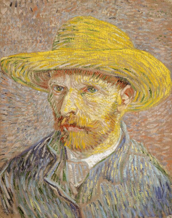 Autorretrato con sombrero de paja, 1887 – Van Gogh Autorretratos de Vincent van Gogh Master Apollon