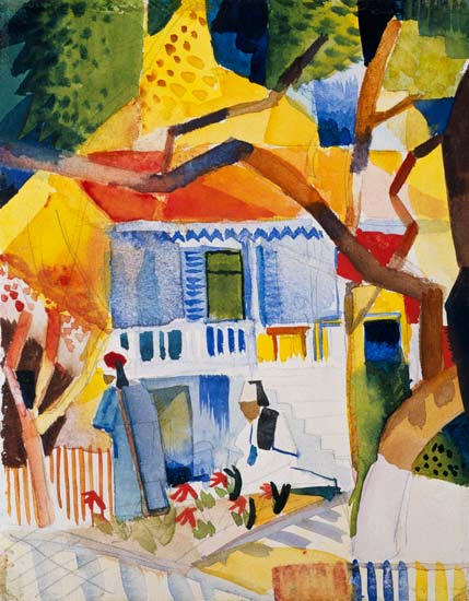 Corte interior de la casa de campo en Saint-Germain – August Macke August Macke Master Apollon