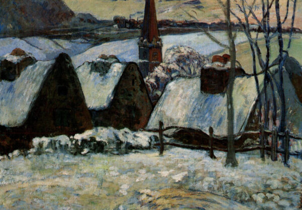 Aldea bretona bajo la nieve – Paul Gauguin Paul Gauguin Master Apollon