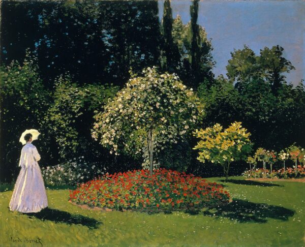 Dame en blanco en el jardín – Claude Monet Claude Monet Master Apollon