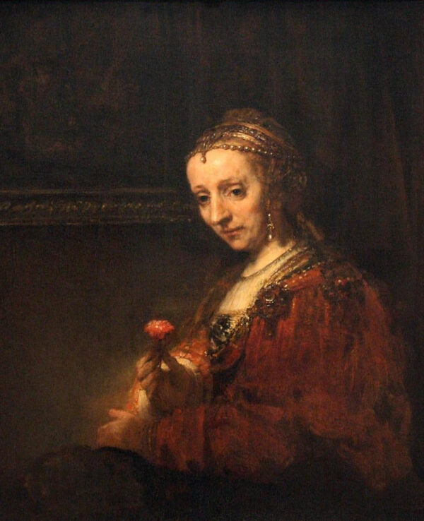 Mujer con clavel – Rembrandt van Rijn Rembrandt van Rijn Master Apollon