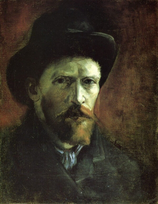 Autorretrato con un sombrero de fieltro oscuro – Van Gogh Autorretratos de Vincent van Gogh Master Apollon