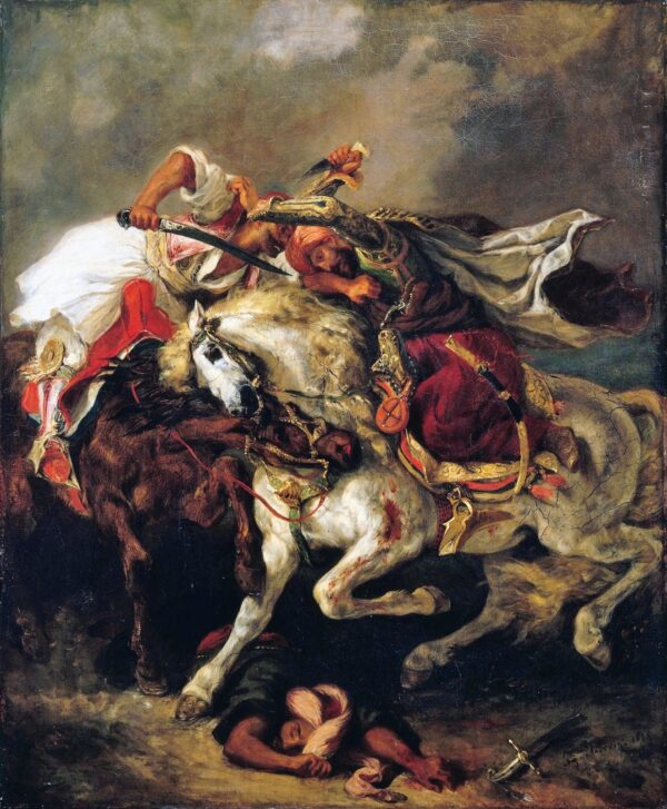 El combate del Giaour y del Pasha – Eugène Delacroix Eugène Delacroix Master Apollon