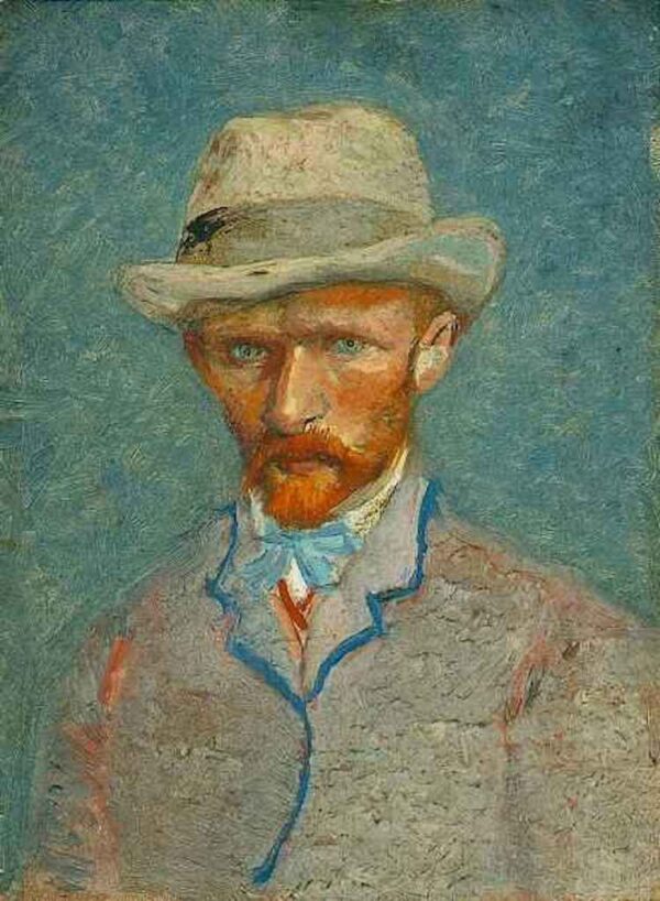 Autorretrato con un sombrero de paja gris – Van Gogh Autorretratos de Vincent van Gogh Master Apollon