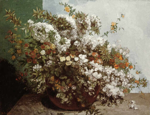 Naturaleza muerta con flores – Gustave Courbet Gustave Courbet Master Apollon