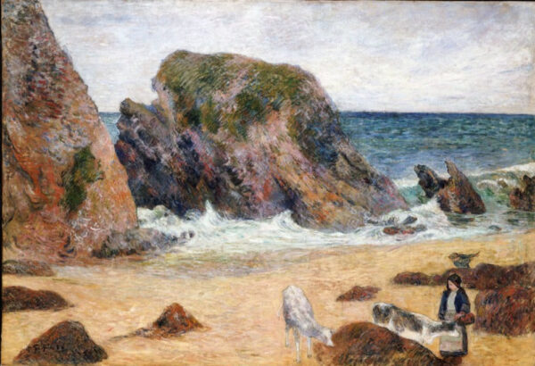 Vacas al borde del mar – Paul Gauguin Paul Gauguin Master Apollon