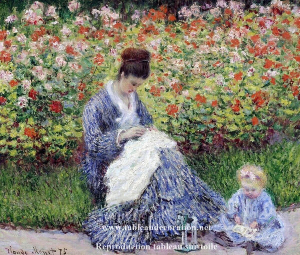 Camille Monet y el niño en el jardín – Claude Monet Claude Monet Master Apollon