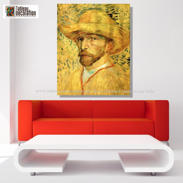 Autorretrato con sombrero de paja – Van Gogh Autorretratos de Vincent van Gogh Master Apollon 4