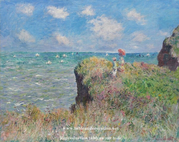 Paseo sobre el acantilado, Pourville – Cuadro paisaje Monet Claude Monet Master Apollon