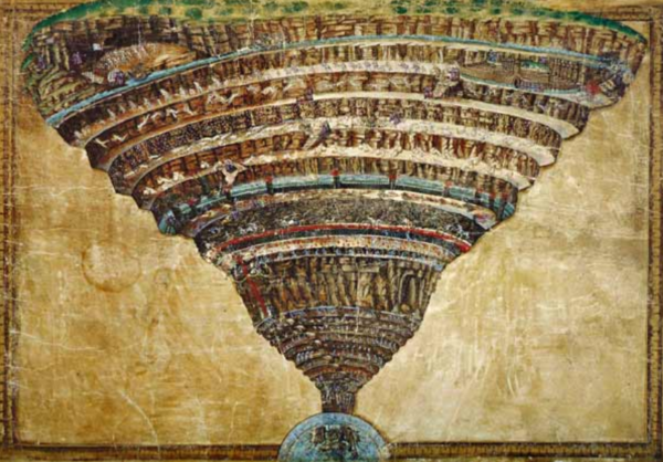 Ilustración de la Divina Comedia de Dante Alighieri (Abismo del infierno) – Sandro Botticelli Sandro Botticelli Master Apollon