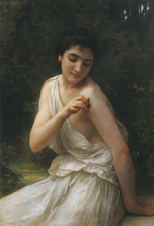 El mariposa – William Bouguereau William Bouguereau Master Apollon