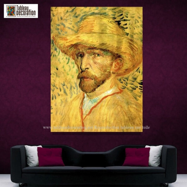 Autorretrato con sombrero de paja – Van Gogh Autorretratos de Vincent van Gogh Master Apollon 5