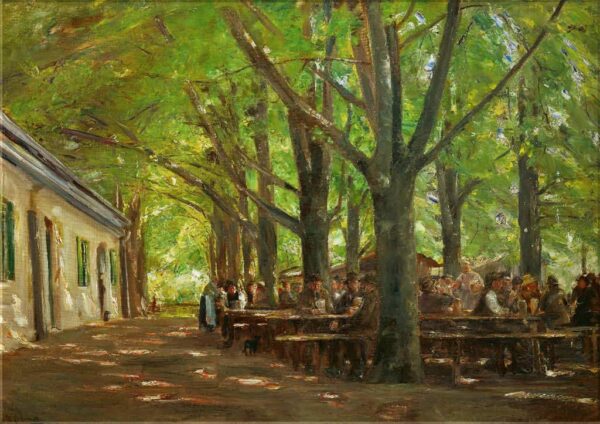 Una cervecería de campo, Brannenburg, Baviera – Max Liebermann Max Liebermann Master Apollon