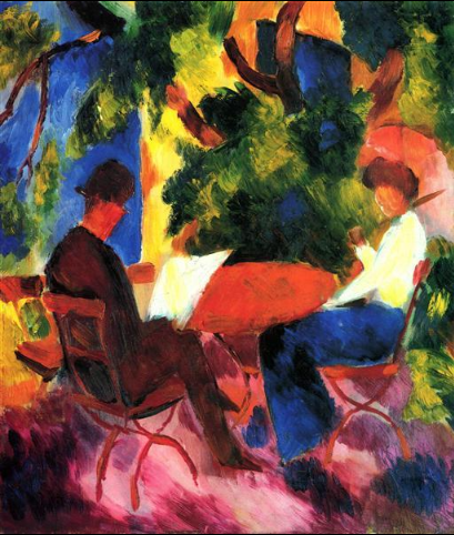 A la mesa del jardín – August Macke August Macke Master Apollon