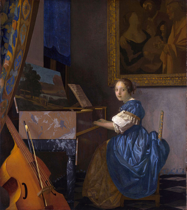 Joven mujer tocando el virginal – Johannes Vermeer Johannes Vermeer Master Apollon