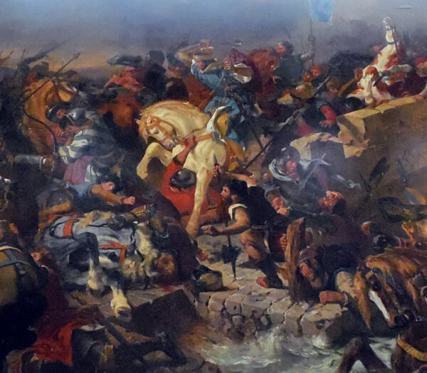 La batalla de Taillebourg, 21 de julio de 1242 – Eugène Delacroix Eugène Delacroix Master Apollon