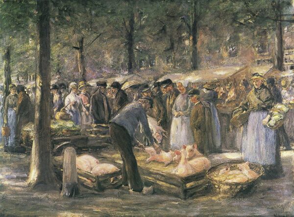 Mercado de cerdos en Haarlem – Max Liebermann Max Liebermann Master Apollon