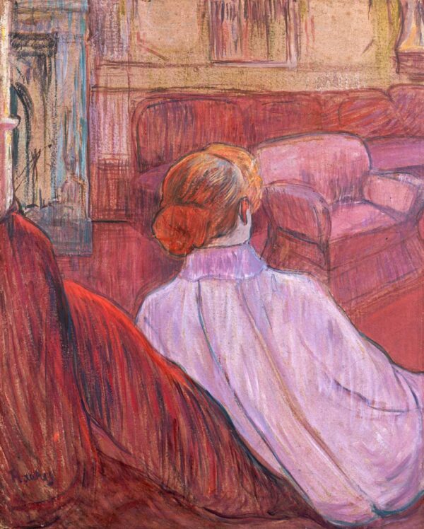 Mujer sentada en un banco de arena – Toulouse Lautrec Henri de Toulouse-Lautrec Master Apollon