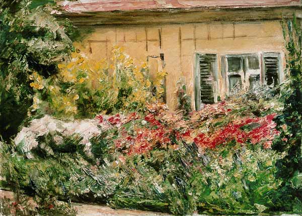 Arbustos de flores en la casita del jardinero hacia el norte – Max Liebermann Max Liebermann Master Apollon