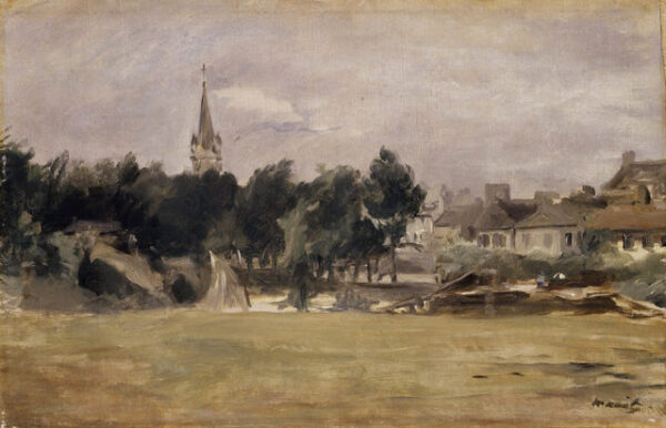 Paisaje con una iglesia de pueblo – Edouard Manet Édouard Manet Master Apollon