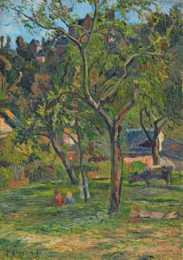 Un huerto bajo la iglesia de Bihorel – Paul Gauguin Paul Gauguin Master Apollon