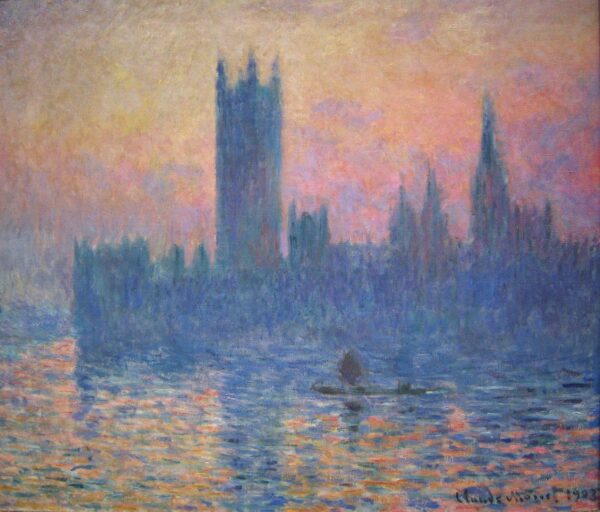 El Parlamento de Londres, sol poniente (W 1598) – Claude Monet Claude Monet Master Apollon