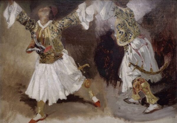 Dos soldados griegos bailando – Eugène Delacroix Eugène Delacroix Master Apollon