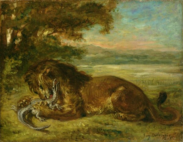 El león y el caimán – Eugène Delacroix Eugène Delacroix Master Apollon