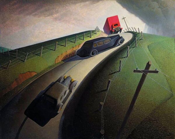 Muerte en la carretera de la cresta, 1935 – Grant Wood Grant Wood Master Apollon