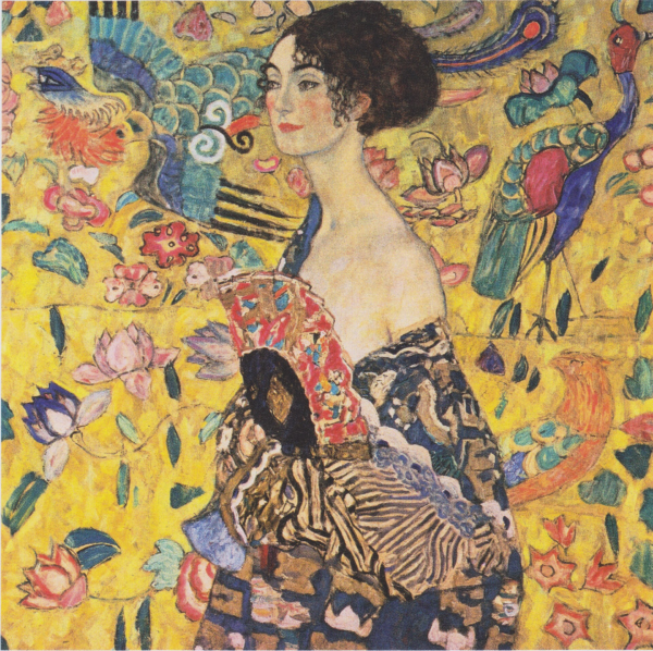 La dama del abanico – Gustav Klimt Cuadros populares Master Apollon 2