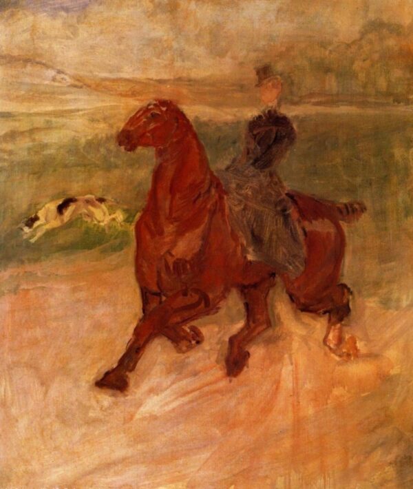 Mujer a caballo y perro – Toulouse Lautrec Henri de Toulouse-Lautrec Master Apollon