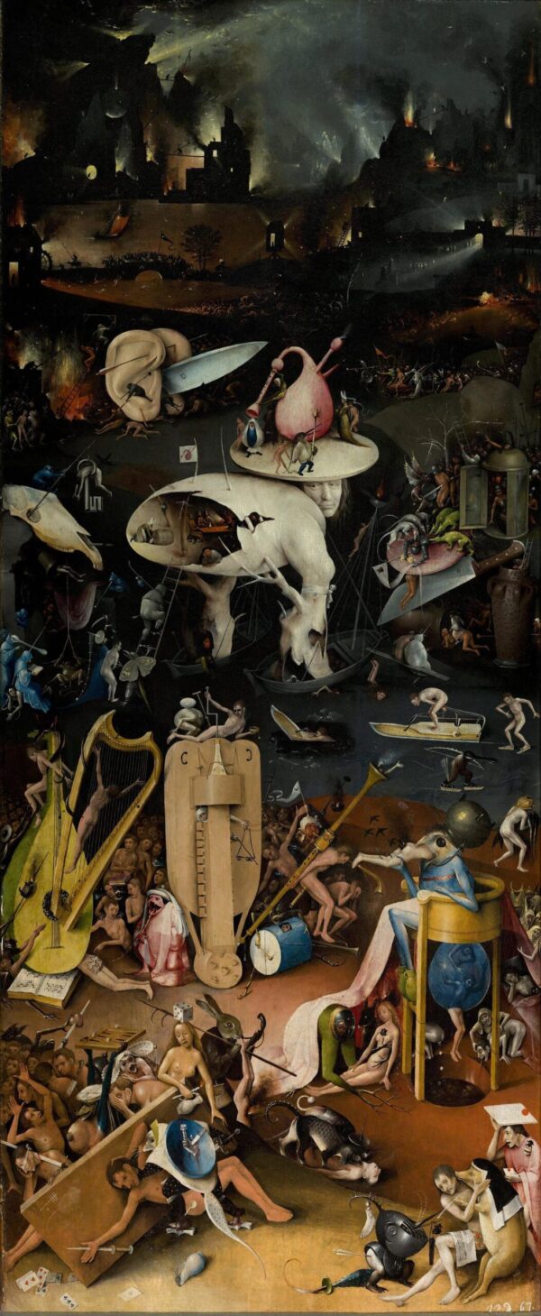 El Jardín de las Delicias Terrenales, el ala derecha interior (el infierno) – Jérôme Bosch Hieronymus Bosch Master Apollon