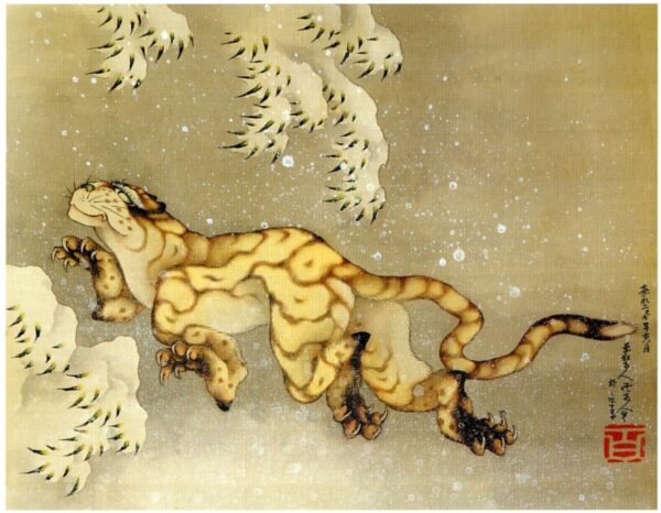 Tigre en la nieve – Katsushika Hokusai Katsushika Hokusai Master Apollon