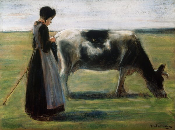 Fermière con una vaca – Max Liebermann Max Liebermann Master Apollon